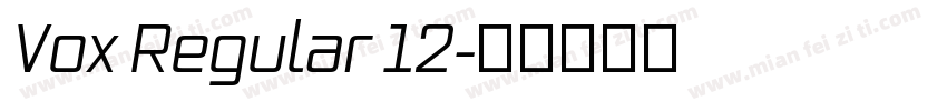 Vox Regular 12字体转换